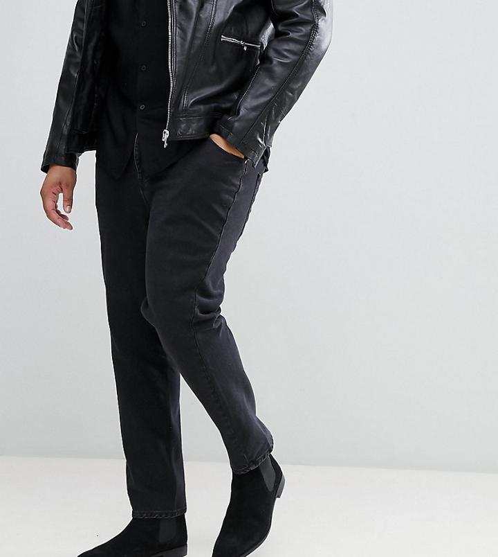 Asos Design Plus Skinny Twisted Seam Jeans In Black - Black