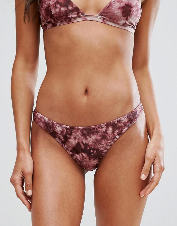 Pull & Bear Tie Dye Bikini Bottoms - Red