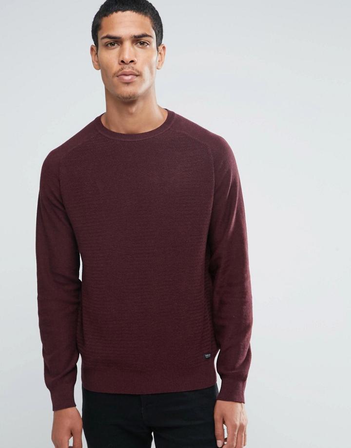 Threadbare Ribbed Sweater - Red