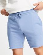Topman Shorts In Washed Blue - Part Of A Set-blues