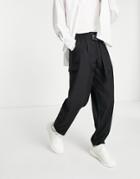 Rudie Wide Leg Pleated Utility Pants-black