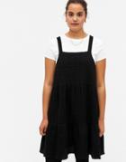 Monki Tara Organic Cotton Mini Smock Dress In Black