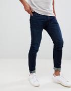 Abercrombie & Fitch Skinny Fit Jeans In Dark Wash - Blue