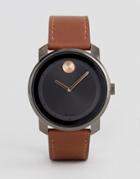 Movado Bold 3600378 Leather Watch In Tan - Tan