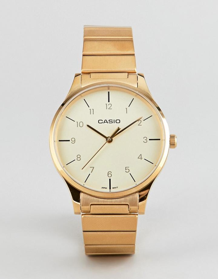 Casio Analogue Vintage Bracelet Watch In Gold - Gold