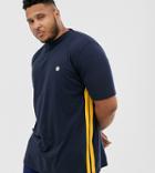 Le Breve Plus Side Stripe T-shirt-navy