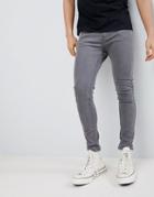 Bershka Super Skinny Fit Jeans In Gray - Gray