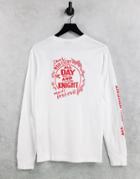 Diesel Long Sleeve Graphic T-shirt In White