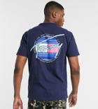 Tommy Jeans Asos Exclusive Circular Logo Front And Back Print T-shirt In Navy