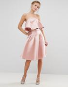 Chi Chi London Occasion Midi Skirt In Satin Co-ord - Pink