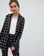 B.young Check Suit Blazer - Black