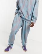 Crooked Tongues Sweatpants Set With Brush Stroke Print-grey