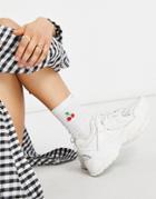 Asos Design Dorri Sneakers With Mesh In White