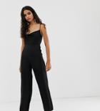 Miss Selfridge Jumpsuit With Cowl Neck In Black