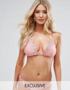 Peek & Beau Applique Bikini Top - Pink