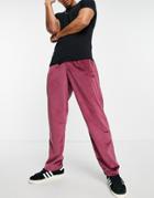 Adidas Originals Firebird Velour Track Pant In Crimson-red