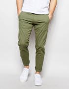 Selected Homme Chinos In Skinny Fit - Olive