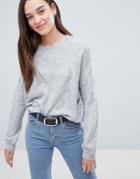 Jdy Octavia Wool Blend Knit Sweater - White