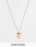 Orelia Gold Plated Coral Stone Necklace