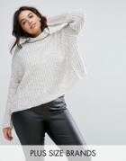 Elvi Funnel Neck Sweater - Cream