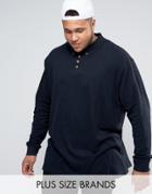 Duke Plus Polo With Long Sleeves In Black - Black