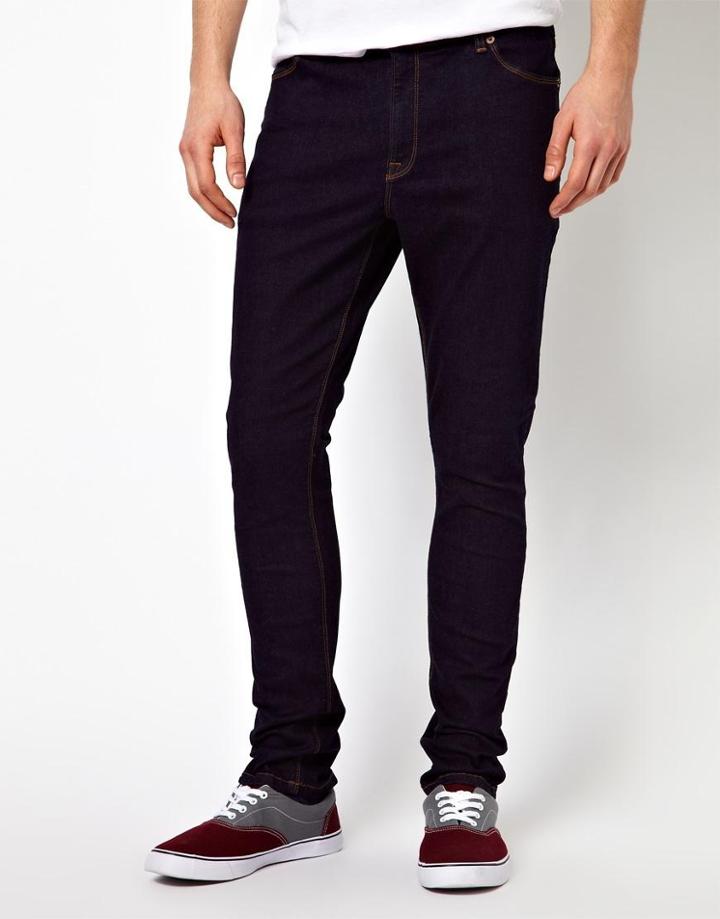 Asos Super Skinny Jean In Indigo