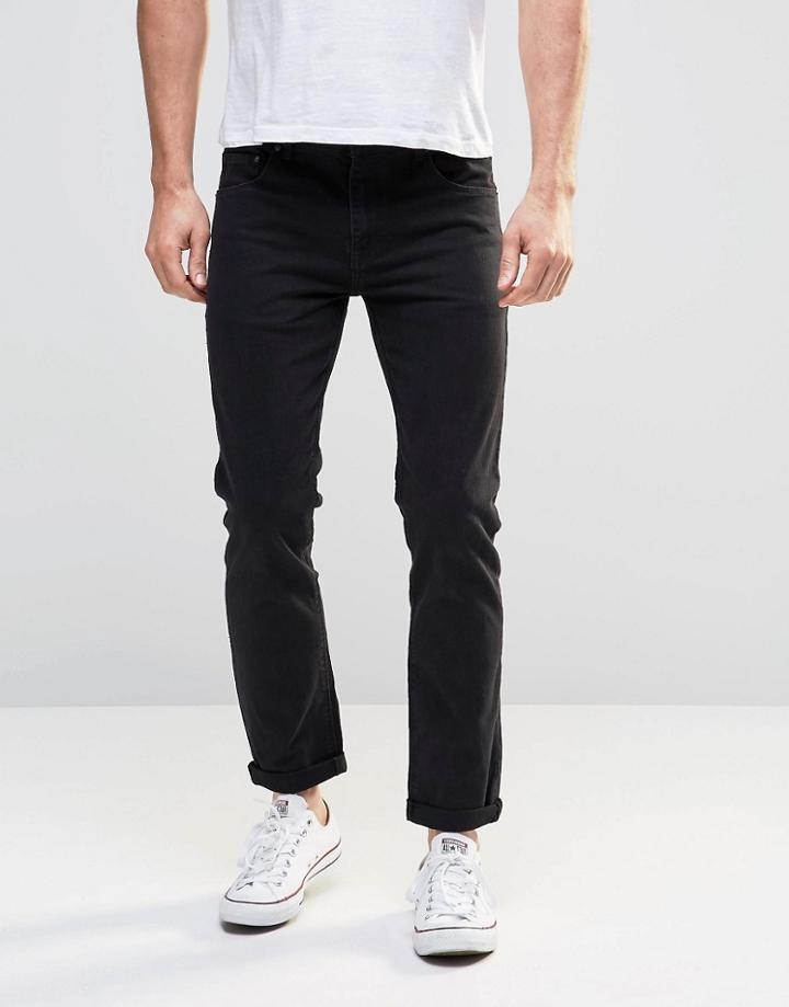 Asos Stretch Slim Jeans In Black - Black