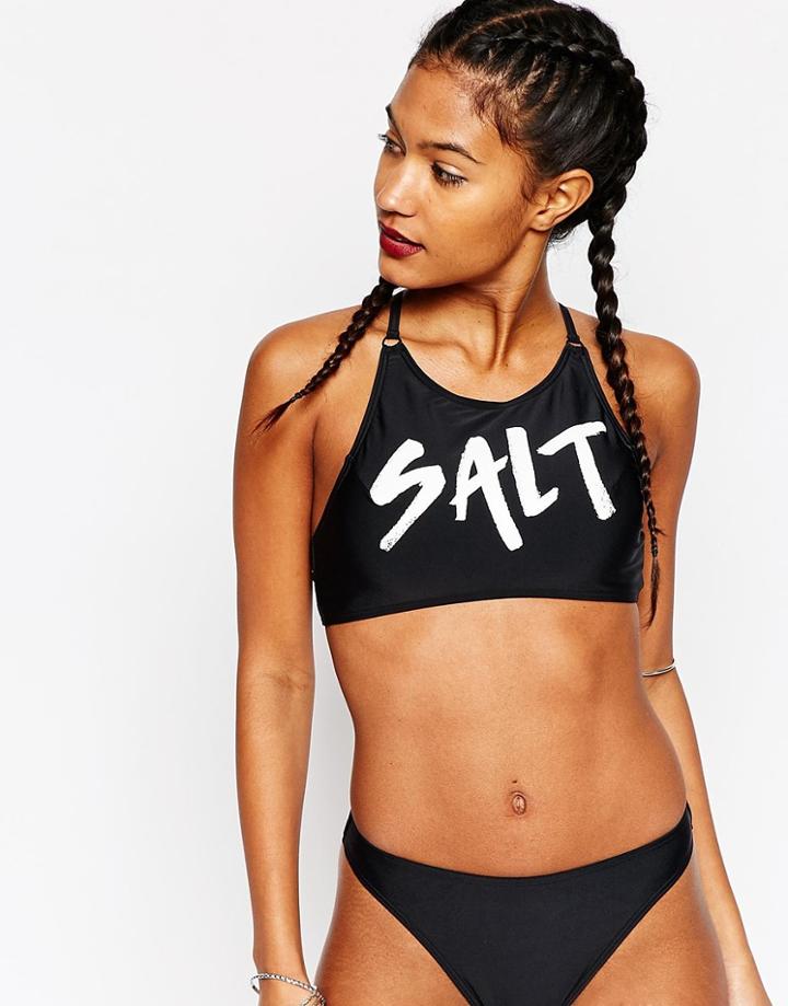 Evil Twin Sodium Chloride Crop Bikini Top - Black
