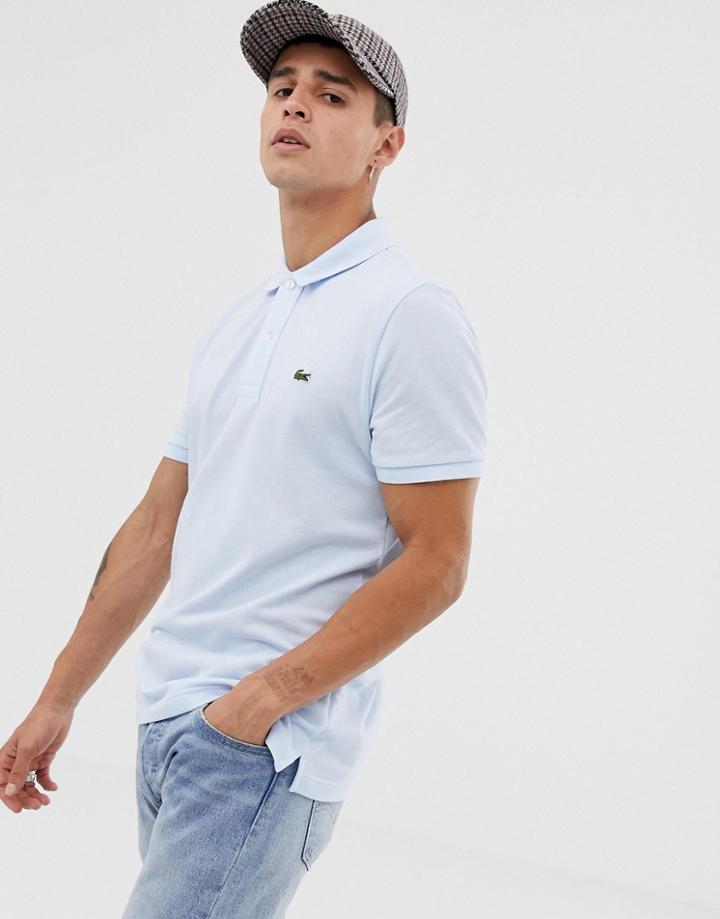 Lacoste Slim Fit Logo Polo In Light Blue