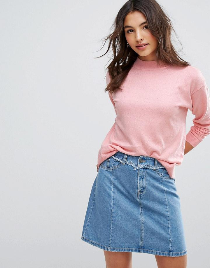 Asos Sweater In Silk Blend - Pink