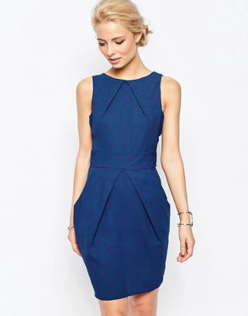 Closet Blu Tulip Dress - Blue