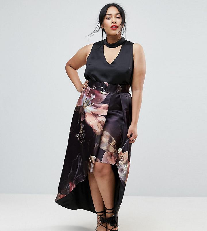 Coast Plus Red Carpet Maddy Printed Skirt - Black