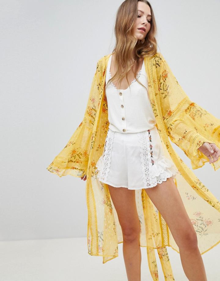 Rahi Cali Sunkissed Floral Kimono - Yellow