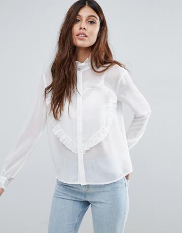 Little White Lies Love Heart Shirt - White