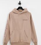 Sixth June Essential Fleece Hoodie In Beige Exclusive To Asos-neutral