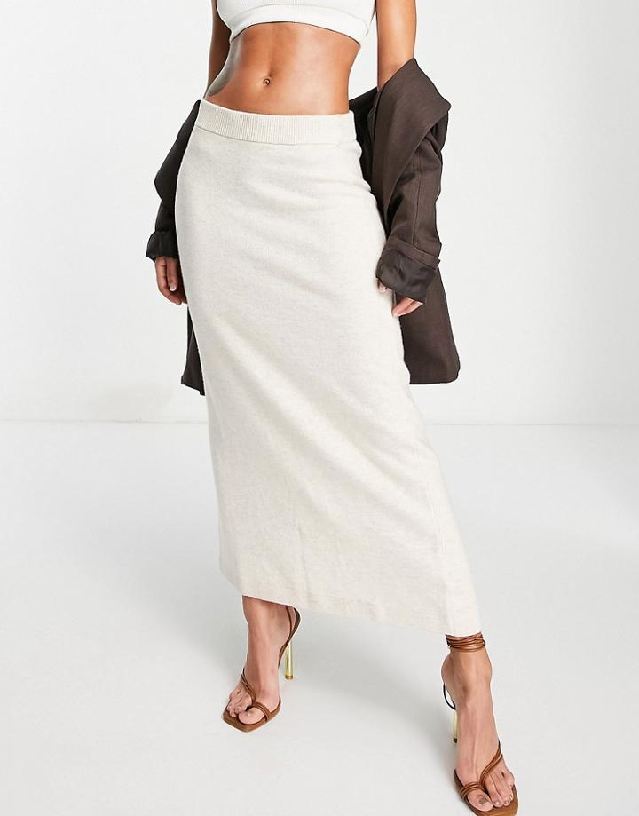 & Other Stories Midi Skirt In Off White