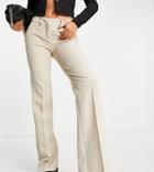 Asyou Tailored Slim Pants In Butter-white