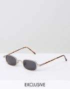 Reclaimed Vintage Inspired Square Sunglasses In Silver - Silver