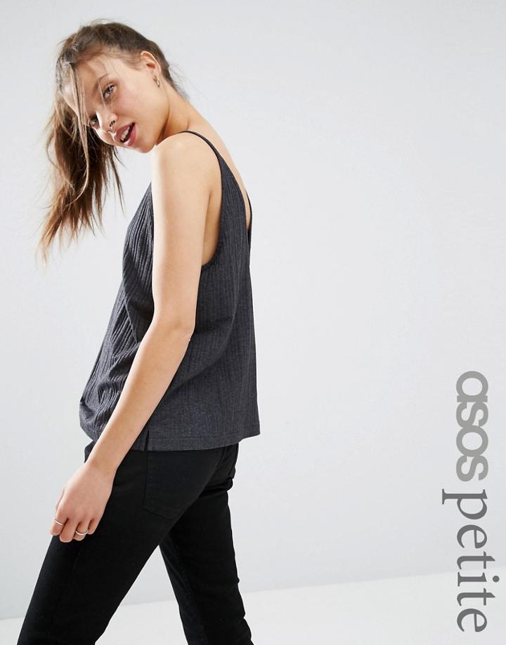 Asos Petite V Back & V Front Cami Top - Black