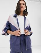 Native Youth Tracksuit Jacket In Retro Color Block Two-piece-blue