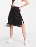 French Connection Audeta Drape Mini Skirt In Black