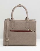 Oasis Tote Bag With Detachable Purse - Gray