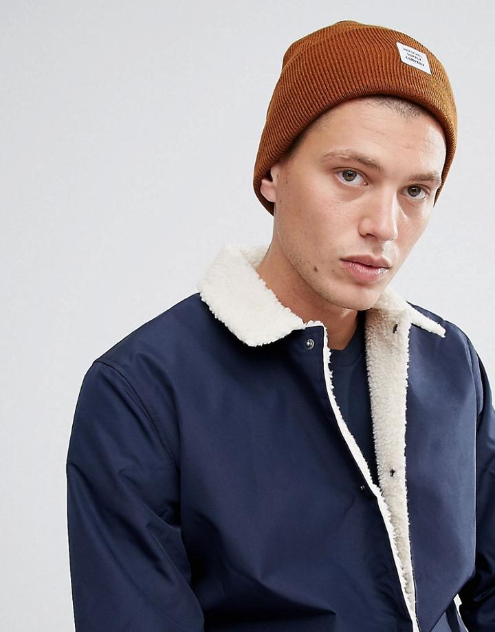 Herschel Supply Co Abbott Beanie In Tobacco - Brown