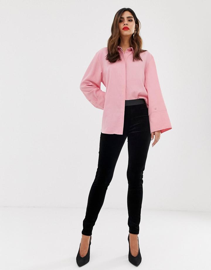Vila Velvet Leggings-black