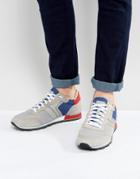 Boss Green By Hugo Boss Suede And Leather Sneakers Gray - Gray