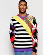 Love Moschino Crazy Stripe Jumper - Yellow