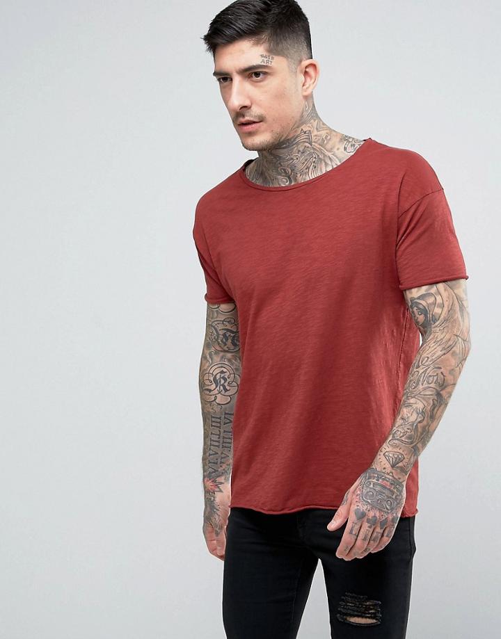 Nudie Jeans Co Roger Slub T-shirt - Red