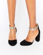 Miss Kg Kitten Heel 2 Part Shoes - Black