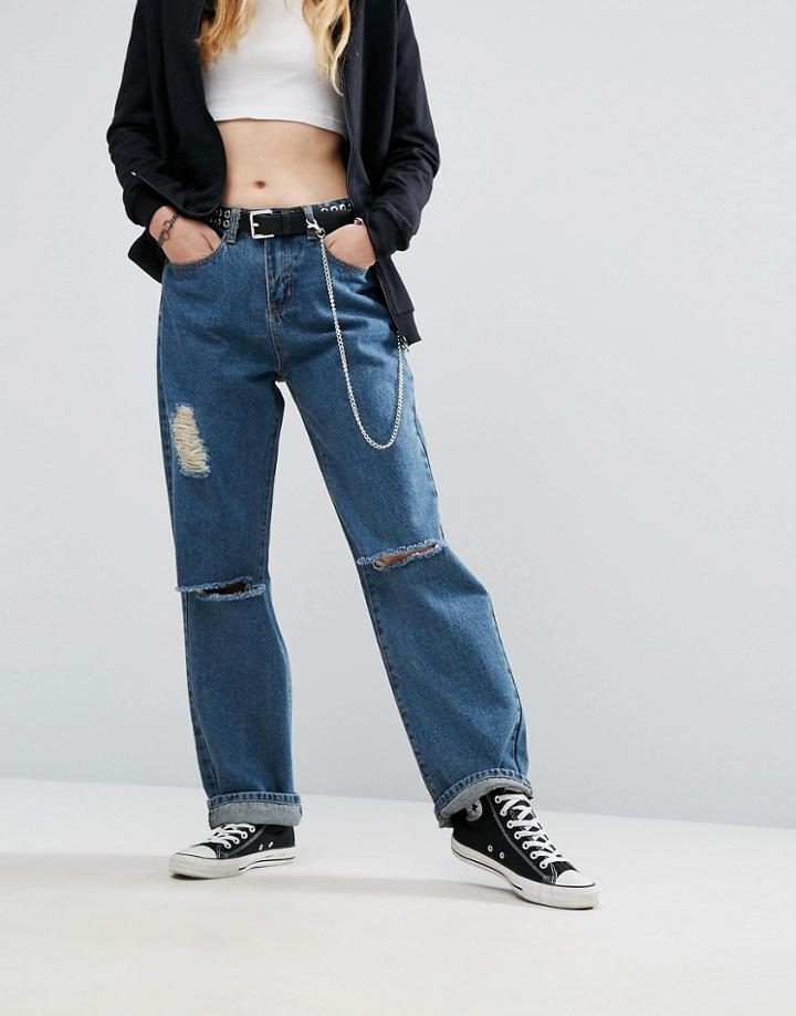 Liquor & Poker Skater Jean - Blue