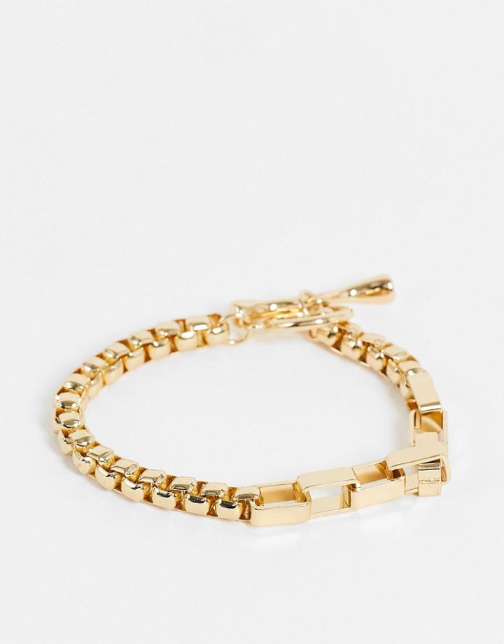 French Connection Chunky Chain Bracelet In Gold